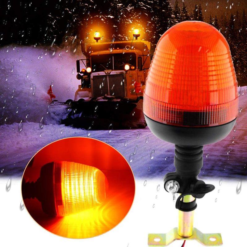 Amber LED Strobe Light for Truck Agriculture Beacon Lamp Flashing Warning Vehicle Emergency Security Alarm 60 LED 12V 24V Yellow