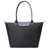 Le Pliage Green 31 Foldable Recycled Canvas Dumpling Tote Bag Unisex Tote Bag Black 1899919001