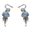 Small Alloy Elegant Ear Clips Blue Jellyfish Tassels Clip On Earrings Accessory For Office Wear And Casual Outings
