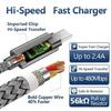 Braided USB C Fast Charge Cable Nylon Cord Flexible 480Mbps for Phones Power Adapters Mobile Device