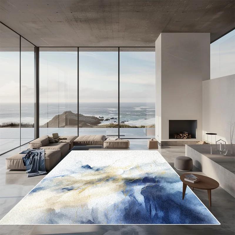

Nordic Luxury Ink Wash Carpet Living Room Bedroom Decoration Large Area RugsLounge Office Sofa Area Non-slip Floor Mats 80x120cm