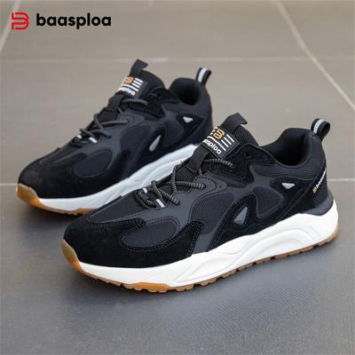 Men's Casual Shoes Leather + Mesh High-Quality Men's Brand Sneakers Soft and Comfortable Men's Outdoor Sports Walking Shoes