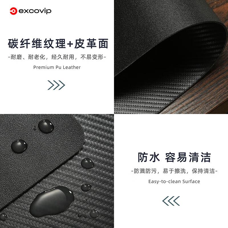 1.2-Meter Mouse Pad, Carbon Fiber Computer Desk Mat, Extra Large PU Leather Texture Waterproof Leather Desk Mat Keyboard Pad 0111