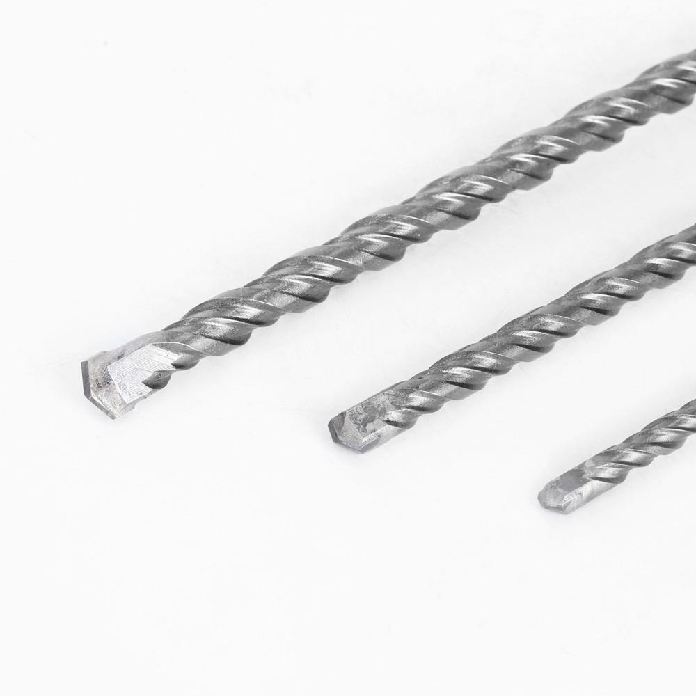 5pcs 210mm Length Rotary Hammer Drill Bits 2 Flute Spiral SDS Plus Hammer Bits  For Concrete