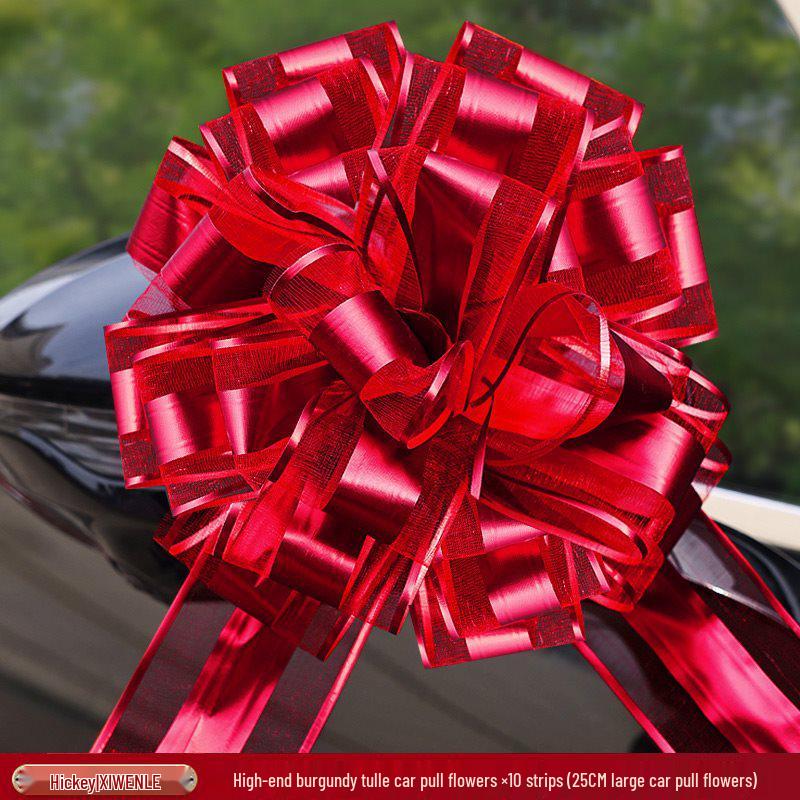 Wedding Car Decoration Set: Ribbon & Flower Kit