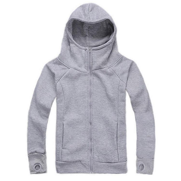 Unisex Basic Zipper Hoodie With Windproof Cuffs For Casual Winter Wear