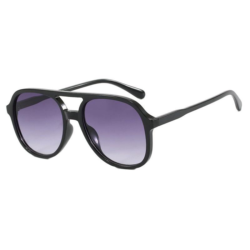 Retro sluneční brýle s dvojitým můstkem a velkým rámem pro ženy, nadměrné čtvercové, s přechodovým sklem, značkové, ultralehké brýle pro muže