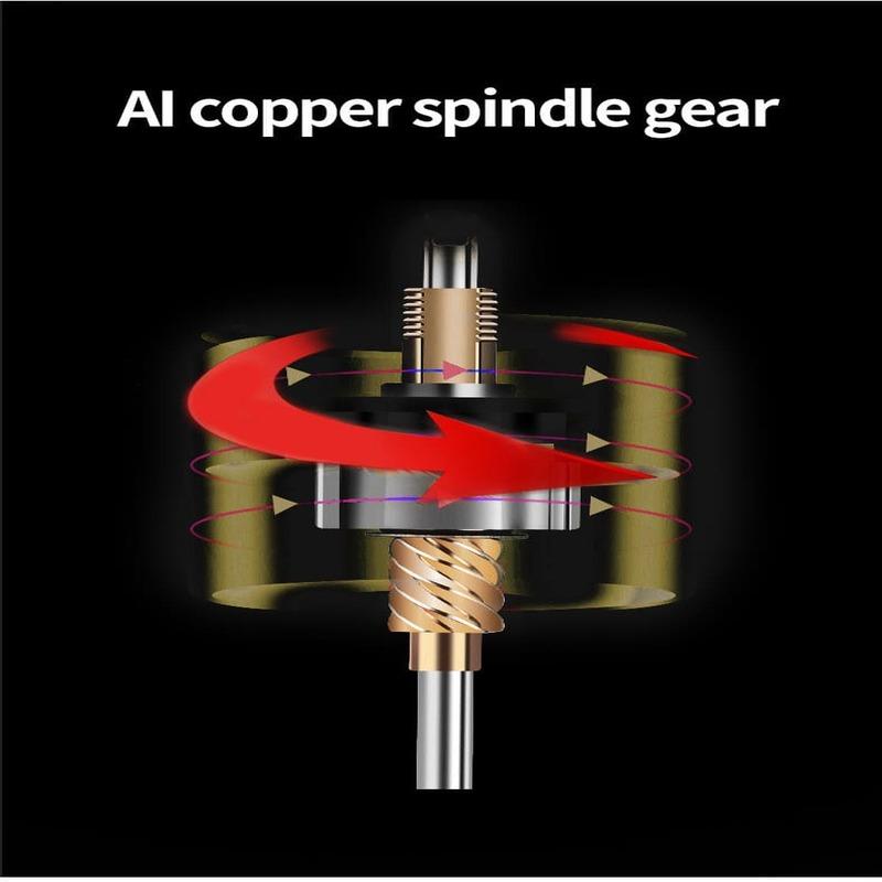 Neue DC 1000~7000 Serie 5.2:1 Übersetzungsverhältnis Legierungsspule Weitwurf CNC Metallspule Spinning Angelrolle Geeignet für Süß- und Salzwasser