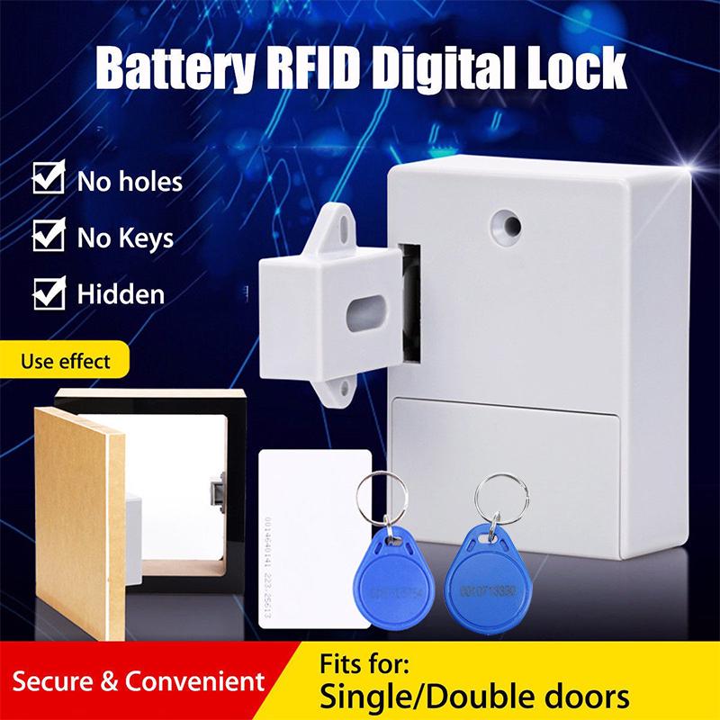Battery RFID Cabinet Drawer Hidden Digital Lock DIY Without Perforate Hole UK