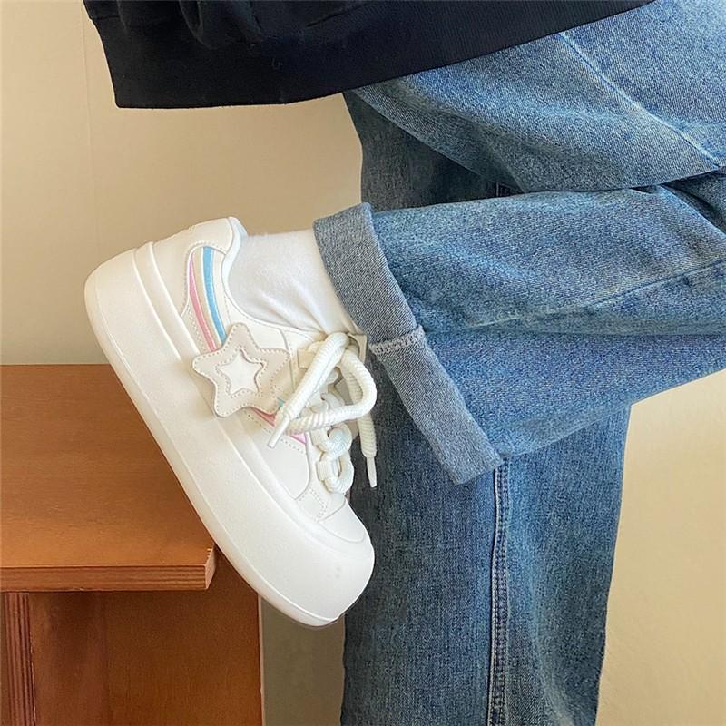 Niche Original Board Shoes Women's 2025 New Summer Platform White Shoes Versatile Casual Bread Shoes