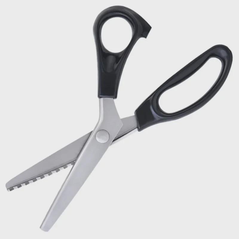 Gezackte Stoffspitze Schere aus Edelstahl mit Wellenschliff für Schneiderei