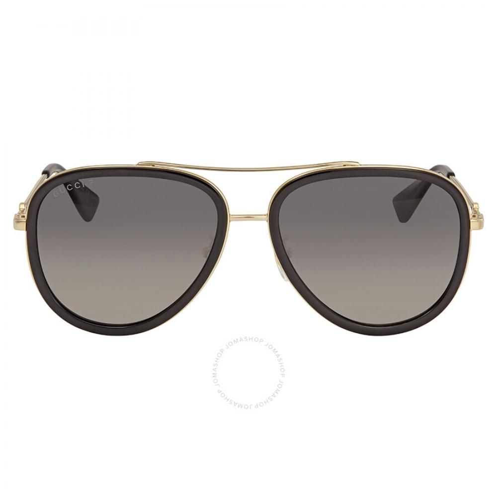

Gucci Polarized Grey Gradient Pilot Ladies Sunglasses Gg0062s 011 57