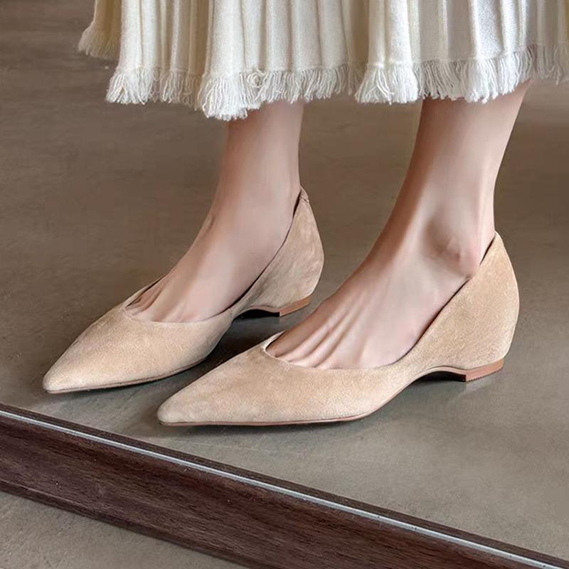 

Pointed Toe Women Heeled Shoes Shallow Suede Sexy Sandals Designer Shoes Summer Woman 2025 Luxury Dress Zapatillas Mujer 42 абрикосовый