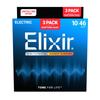Elixir E-Gitarren Werbe-NANOWEB-Saiten, 3er-Pack, Leicht, .010-.046 #16567 (12052, 3er-Pack)