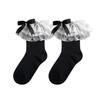 Kawaii Lolita Lace Calf Stockings Multi Layer Bow Cotton Jk Japanese Long Stockings Vintage Gothic Palace Cosplay Accessories