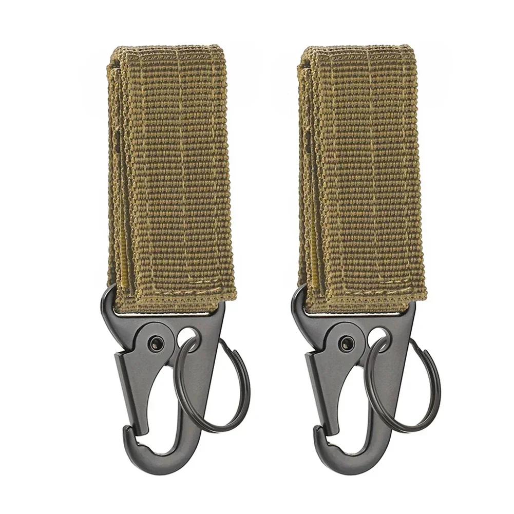 

2pcs Tactical Hanging Buckle Molle Nylon Webbing Belt Buckle Outdoor Climbing Camping Tool Accessory Carabiner Keychain