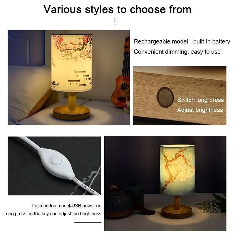 USB LED Artistic Night Light Sleeping Bedside Retro Atmosphere Decor Lighting Fixtures
