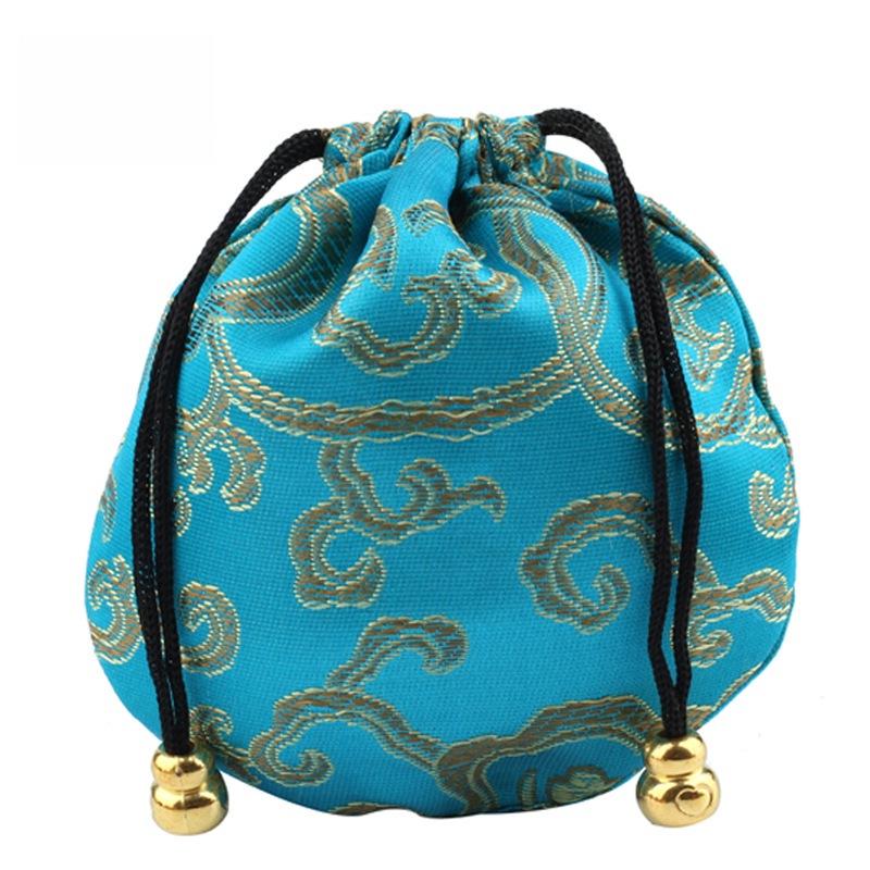 18 Brocade-Style Drawstring Bags for Buddhist Beads Bracelets & Cultural Play