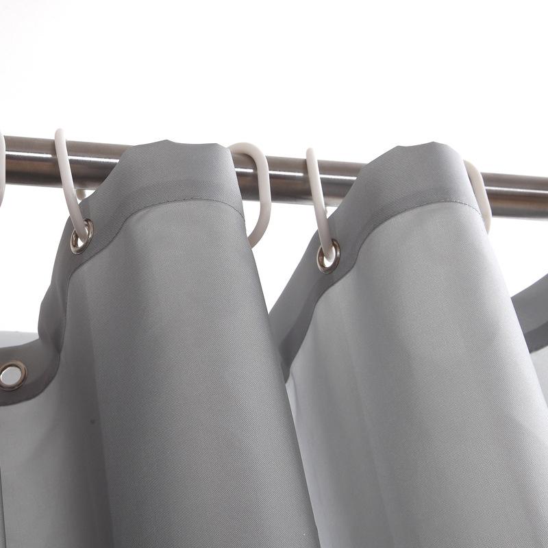 Pure Color Waterproof Bathroom Shower Curtain Mildew Proof Thickened Polyester Bath Curtain Shower Curtains
