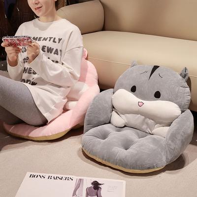 Coussin de siège Hamster Dinosaure Dessin Animé Coussin de Chaise de Bureau Repose-Taille Semi-Entouré Coussin de Siège Tatami Futon de Chambre à Coucher