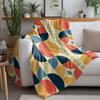 Geometric Pattern Blanket Sofa Bed Throw Cushion Cover Decorative Throw Blanket for Living Room Bedroom Kids Teens