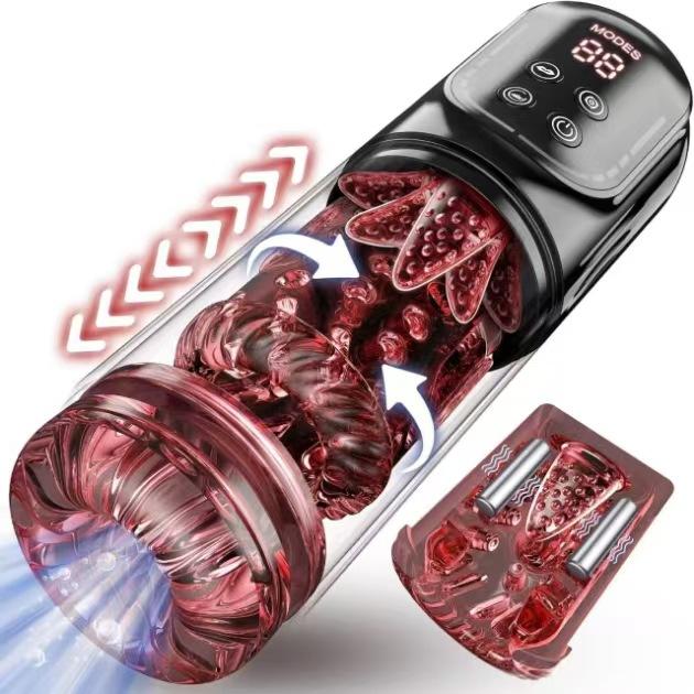 Telescopic Rotation Masturbator Cup Sucking Penis Pump Pocket Pussy Blowjob Sex Toys Stroker Piston Automatic Mastubator for Men