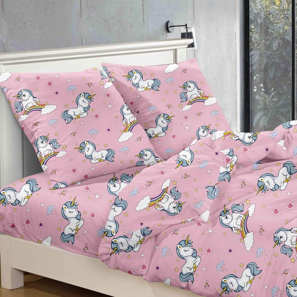 3D Cotton Bedding 140X200 Little Unicorn