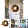 Beautiful Decor Thanksgiving Wreath Featuring Maple Leaves And Elegant Bow For Home