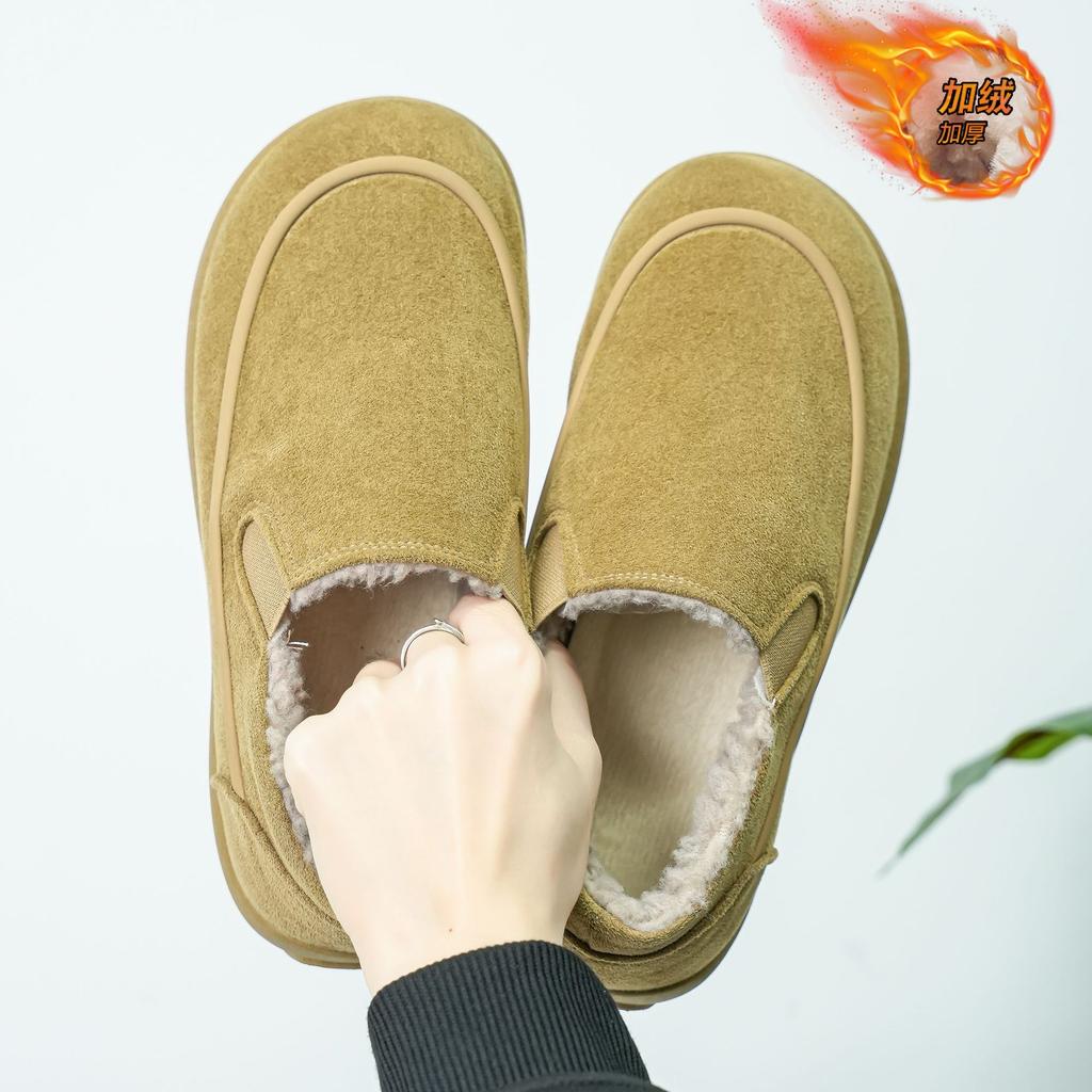 Versatile Cotton Shoes New Men's Shoes In Winter, Piled and Thickened Birkenstocks To Keep Warm
