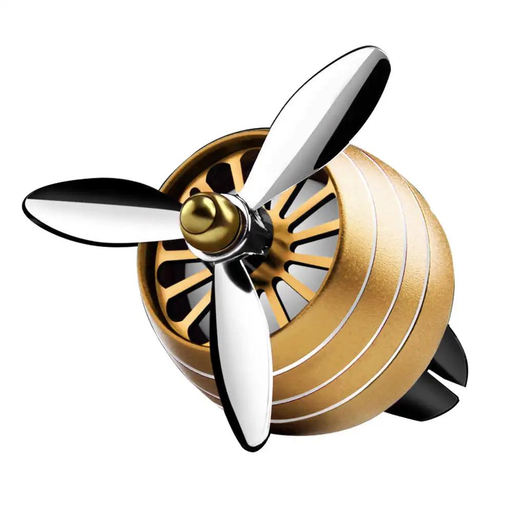 Car Air Freshener Air Vent Freshener Perfume Clip Helicopter with LED Colorful Ambience Light Fan Fragrance Aroma Diffuser