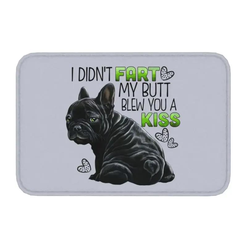 French Bulldog Door Mat with "NOPE" Funny Pattern Non-slip Entrance Rug for Home Decor Dog Lovers Collection