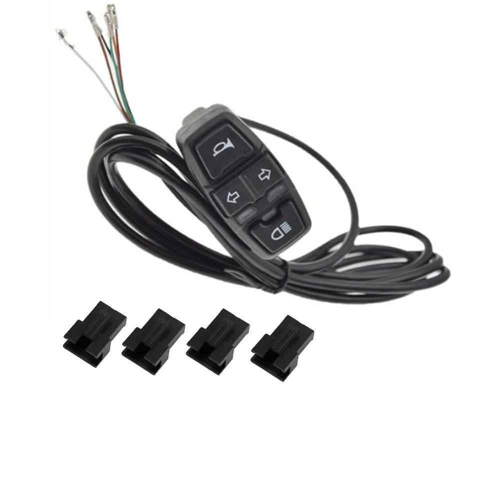 

3 in 1 Electric Bike Switch 36V/48V Voltage Scooter Switch E-Bike Control Switch Scooter Use чорний
