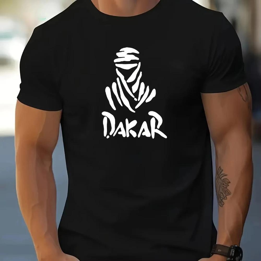 

Men s Cotton Fashionable Casual Loose Large Size Dakar Style Printed Round Neck Short Sleeve T-shirt Top S
