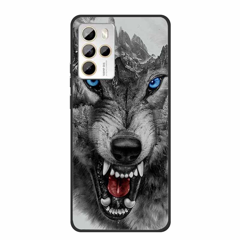 For HTC U23 Pro 5G Case Animals Silicone Soft TPU Phone Cases For HTC U23 Pro 2023 HTCU23 2QCB100 Protector Cartoon Wolf Coque