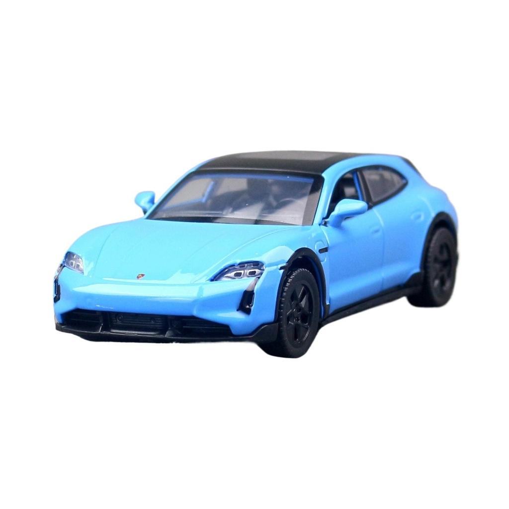 1/36 Porsche Taycan Turbo S Cross Turismo Alloy Sports Car Model Diecast Metal Race Vehicles Car Model Sound Light Kids Toy Gift