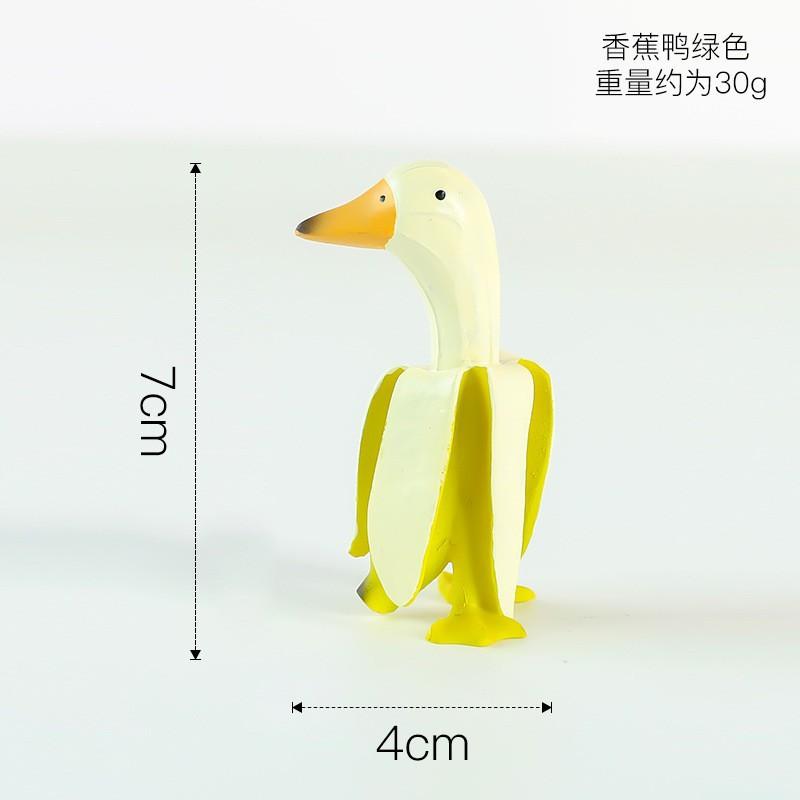 Bananen-Ente, kreative Gartendekoration, Skulpturen, Hof, Vintage-Gartendekoration, Kunst, skurrile geschälte Bananen-Ente, Heimstatuen, Kunsthandwerk
