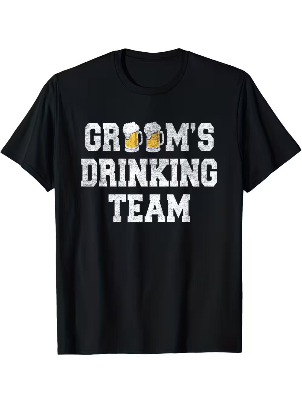 Groom S Drinking Team Bachelor Party T-Shirt T-Shirt M