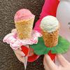 60 Pcs Anti-Drip Paper Tray For Ice Cream Cone Flower Shape Paper Drip Proof Ice Cream Holder Card