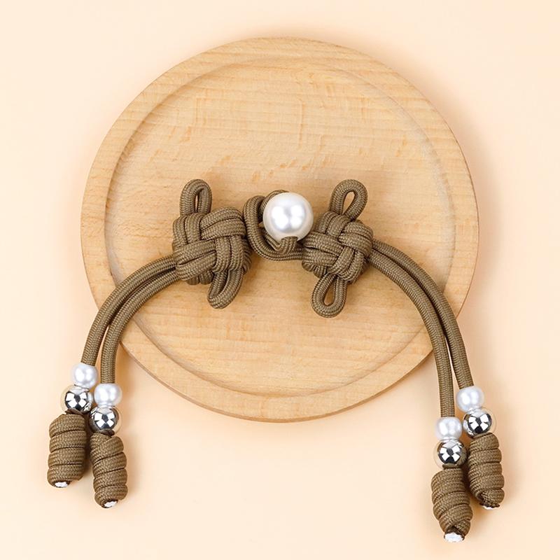 1PC Long Tail Classical Cheongsam Button Soft Fabric Chinese Knot Elegant Fasteners Garment Costume Decor Pearl Button