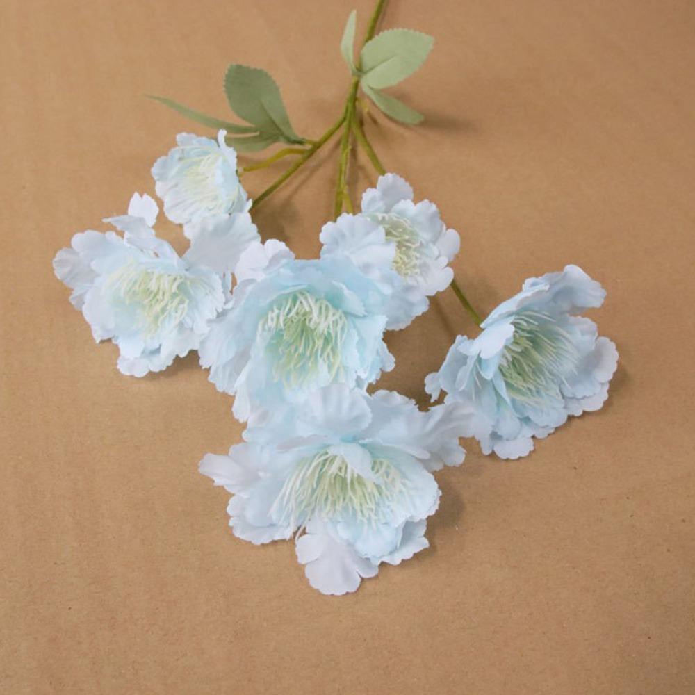 

60CM Artificial Peony Flowers Flower Decoration Colorful Peony Bouquet Silk Flower 6-head Artificial Silk Flowers светло-синий