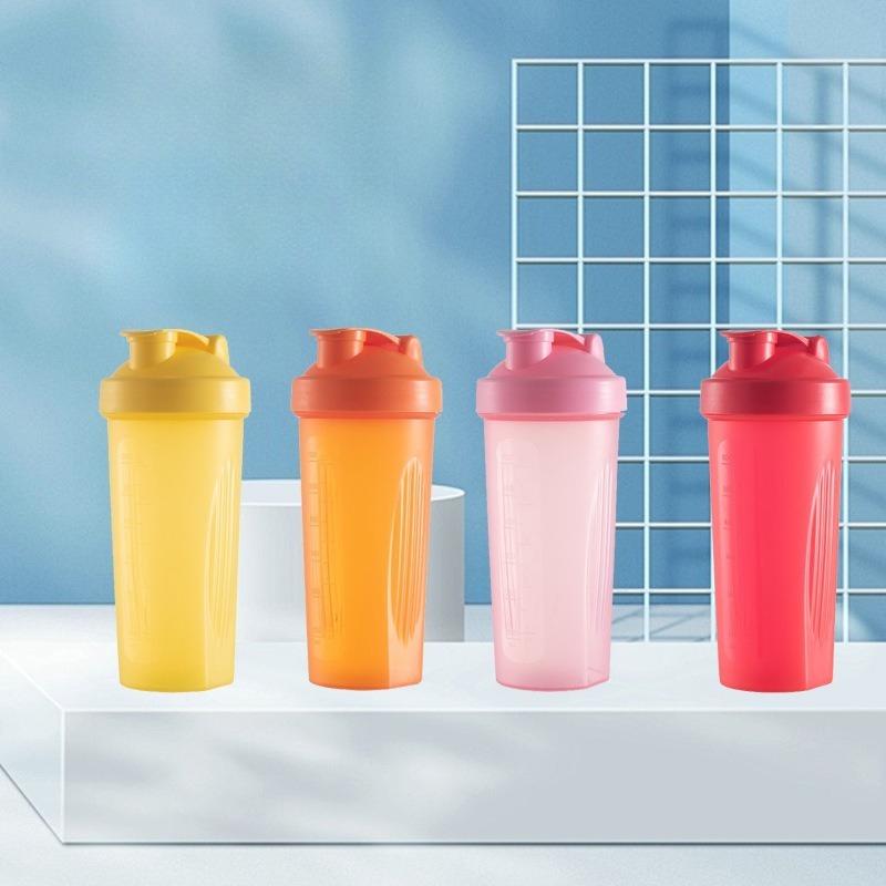600ml Shaker Bottle with Scale Mark Protein Powder Milkshake Mixing Cup Portable Sports Water Mug for Gym Workout Outdoor