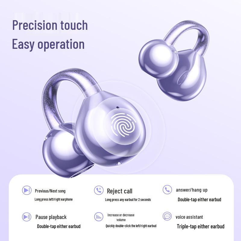 M97 Cross 2025 Ear Clip Bluetooth Earbuds - Ultra-Long Battery Life & Stylish Design