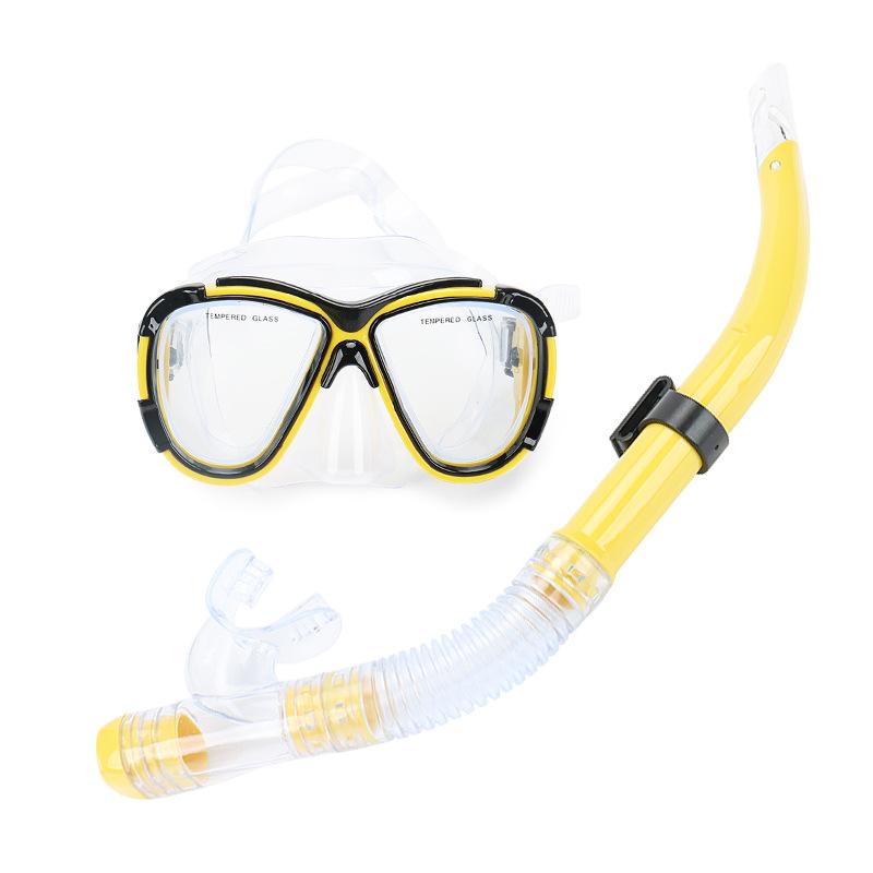Large vision mask, tempered glass diving goggles set.