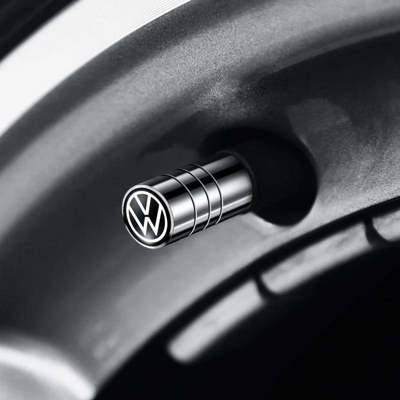 2025 Hot Car Metal Wheel Tire Valve Caps Dust Capwith Car Accessories For Volkswagen VW GTI Rline R Polo Golf MK8 Passat Magotan