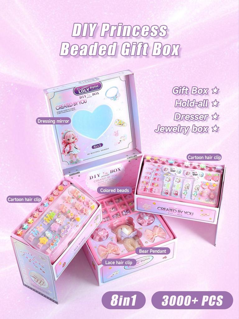 DIY Girls' Beaded Jewelry Gift Set: Handmade Bracelets & Necklaces