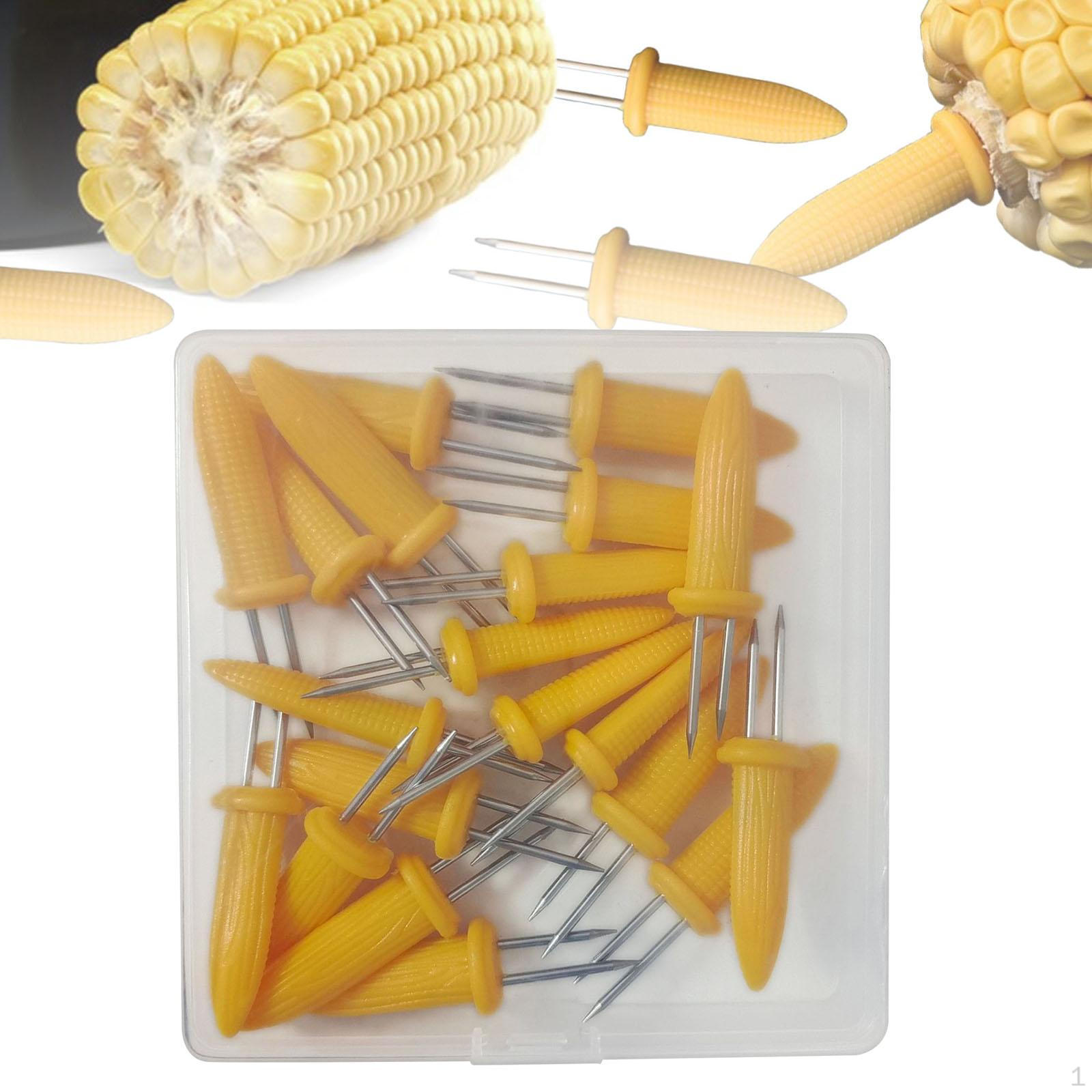 

Держатели для кукурузы из нержавеющей стали Портативные шампуры для барбекю для вечеринки, барбекю, кемпинга 20 шт. 20pcs