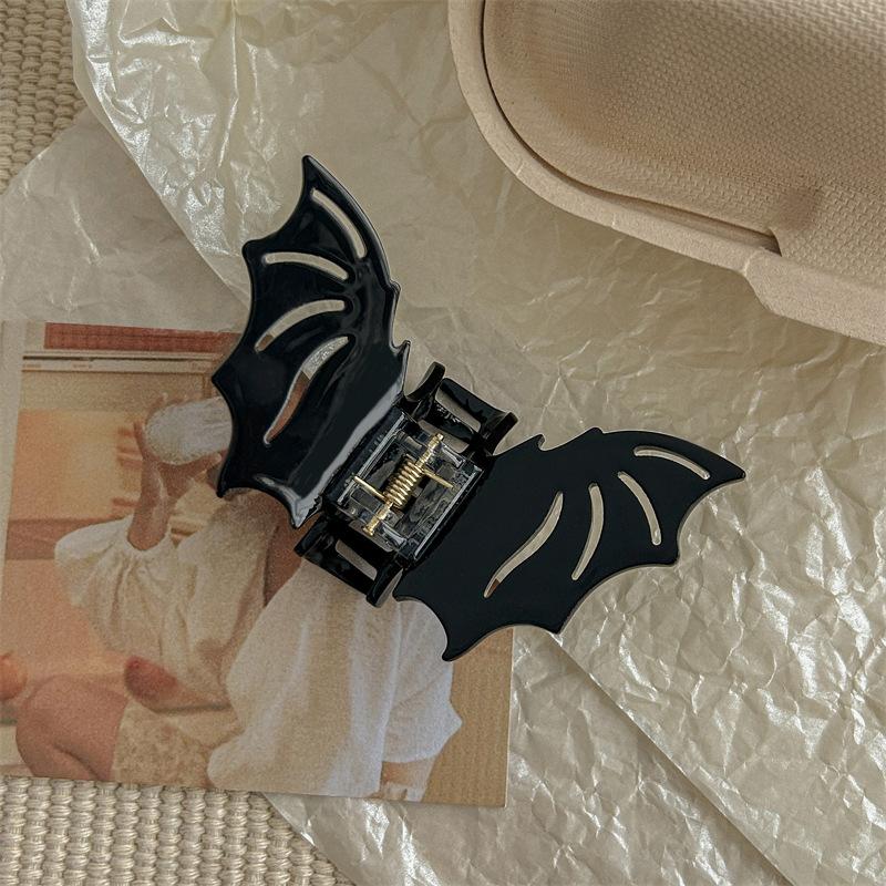 Bat Hairpin Halloween Funny Catch Clip Female Back Head Disc Hair Shark Clip Gothic Style Y2k Subculture Hair Accessories
