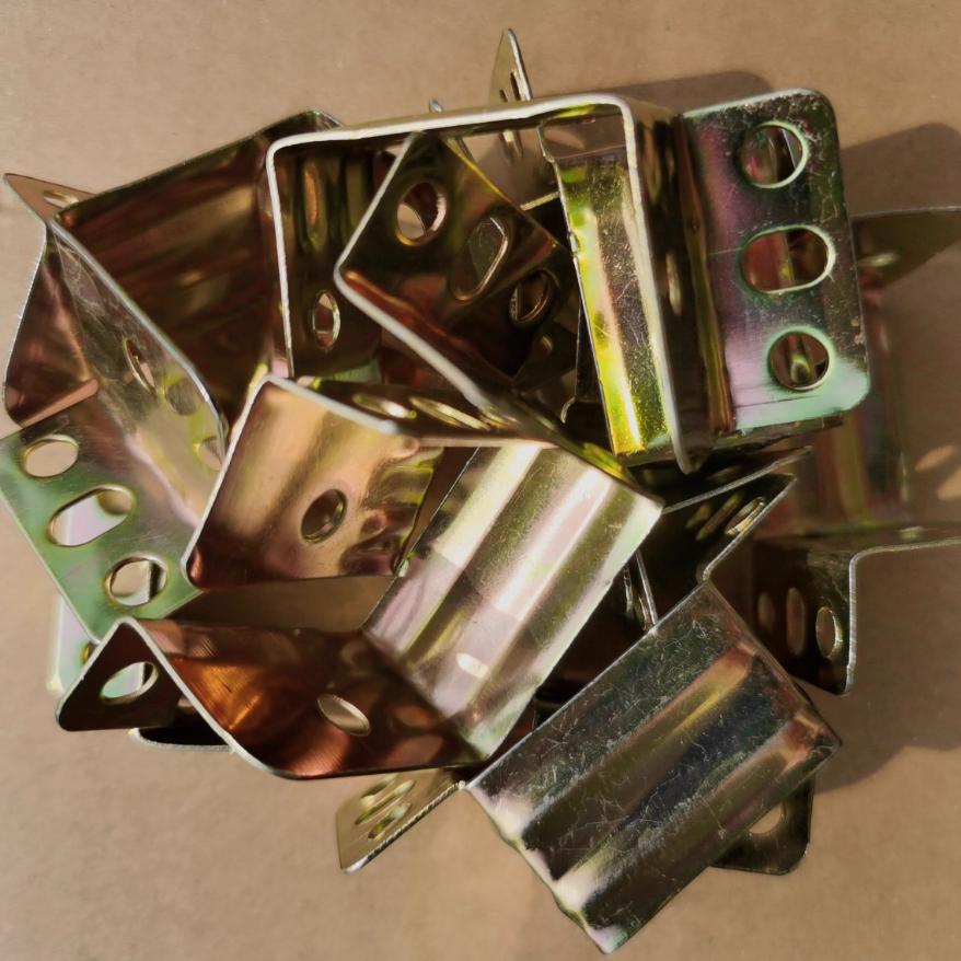 20pcs Durable Metal Bed Beam Support Brackets - Thickened for Stable Furniture Fixing, for Home & Office Use, Easy Installation