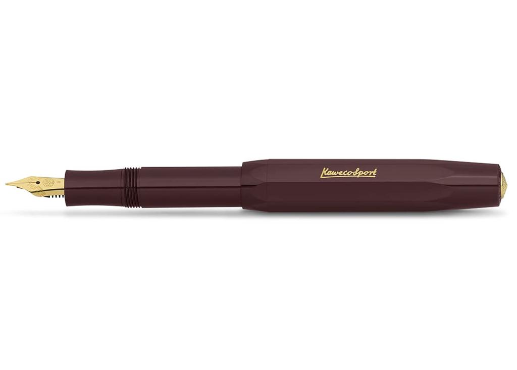 Kaweco Classic Sport Bordeaux Fountain Bold Officially Imported Pen, Nib, 10000485,