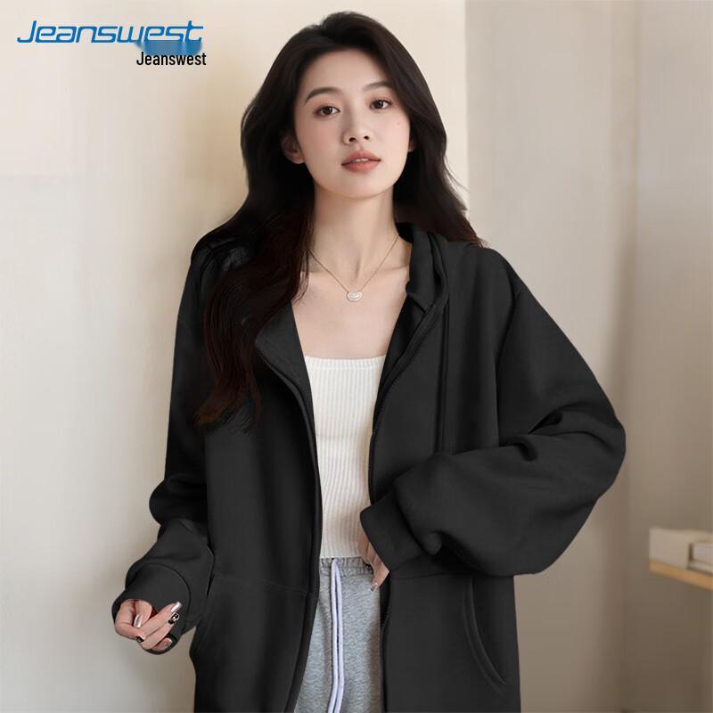 

Jeanswest Women s Korean Style Loose Hooded Sweatshirt L